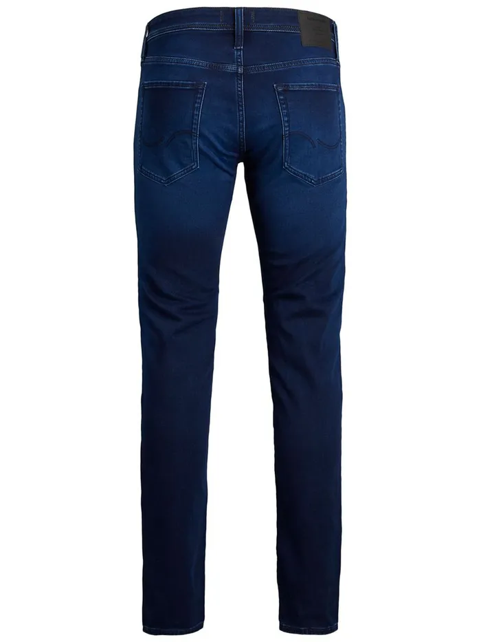 Slim Jeans JACK and JONES Mens GLENN ORIGINAL GE 106 INDIGO KNIT SLIM FIT JEANS Blue Blue Denim