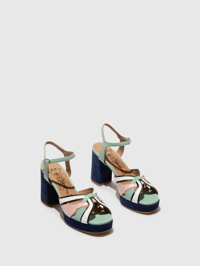 SlingBack Sandals EZUI240FLY SPEARMINTPALE PINKBLACKWHITE Women Fly London Sandals
