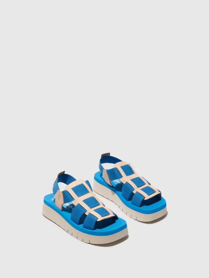 SlingBack Sandals SAMB245FLY NATURALAZURREAZURRE Women Fly London Sandals