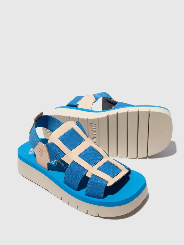 SlingBack Sandals SAMB245FLY NATURALAZURREAZURRE Women Fly London Sandals
