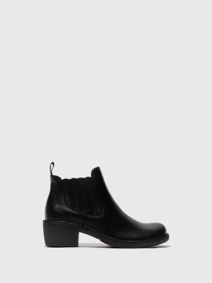 Slipon Ankle Boots MOOF103FLY BLACK Women Fly London Ankle Boots