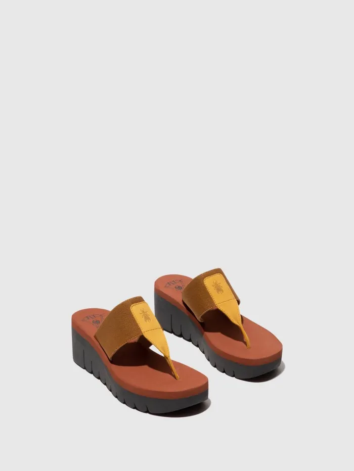 Slipon Mules YOMU725FLY BUMBLEBEECAMEL BRICK Women Fly London Mules