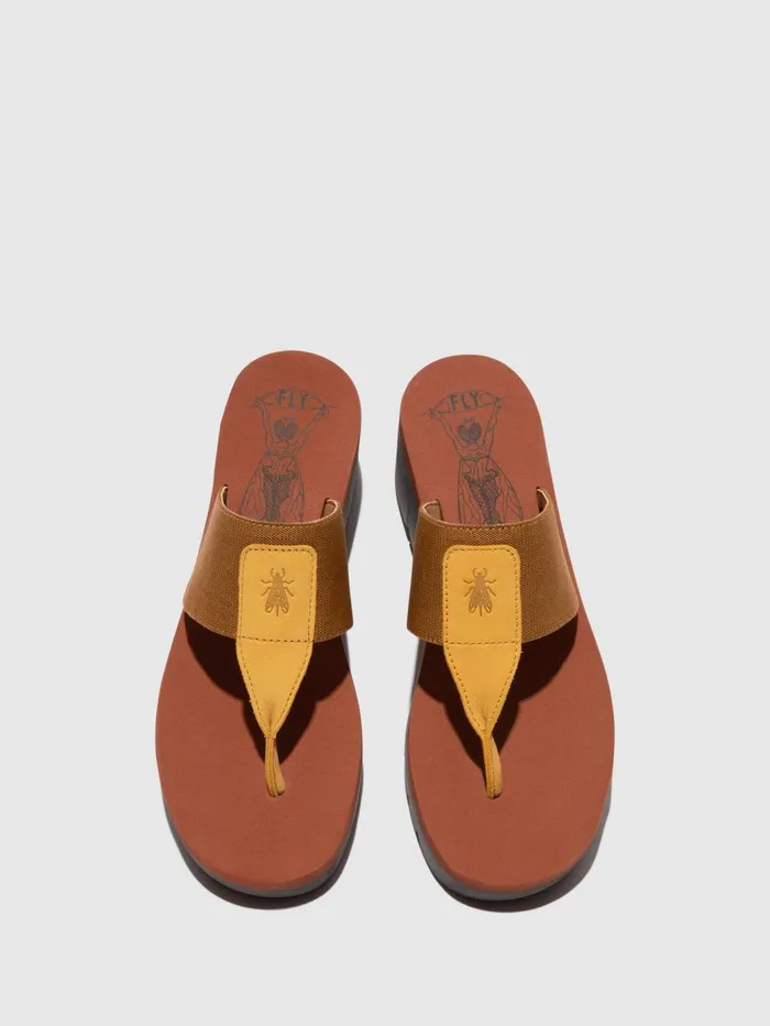 Slipon Mules YOMU725FLY BUMBLEBEECAMEL BRICK Women Fly London Mules