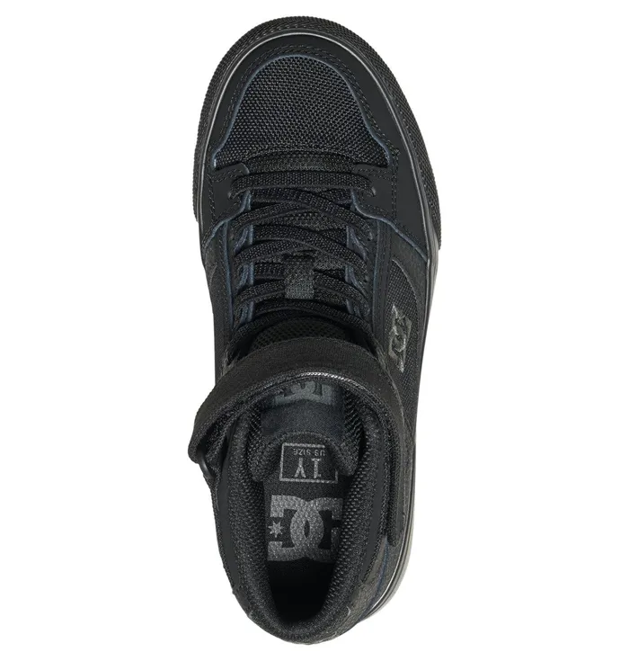 Sneakers DC Shoes Kids Pure High Elastic Waist Lace HighTop Shoes blackblackblack