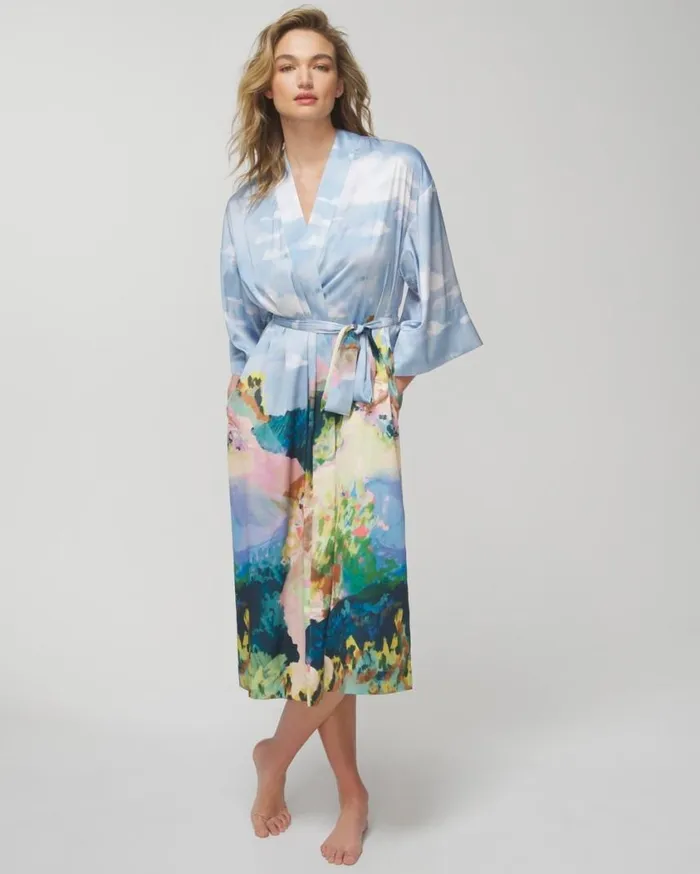 Soma Satin Long Robe Paradise Soiree White Sk Women Matching Sets and Separates Soma Satin Long Robe Paradise Soiree White Sk Women Matching Sets and Separates