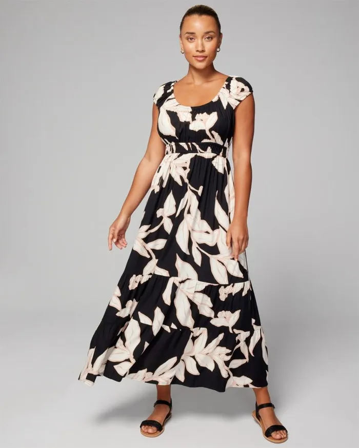 Soma Woven Shirred Maxi Bra Dress Ornamental Paisley G Coco Women Long Dresses Soma Woven Shirred Maxi Bra Dress Ornamental Paisley G Coco Women Long Dresses
