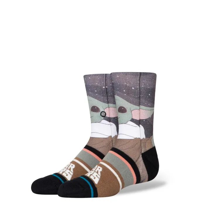 Star Wars By JazStance Poly Crew Socks Grogu 8211 Splattergrey Kids Stance Kids
