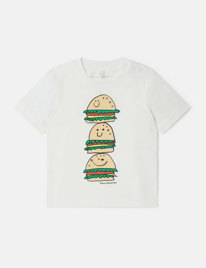 Stella McCartney Baby Boys Kids Veggie Burger Stack TShirt Ivory