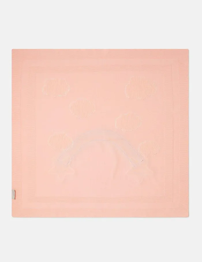 Stella McCartney Baby Girls Kids Star Embroidered Reversible Blanket Multicolour Stella McCartney Baby Girls Kids Star Embroidered Reversible Blanket Multicolour