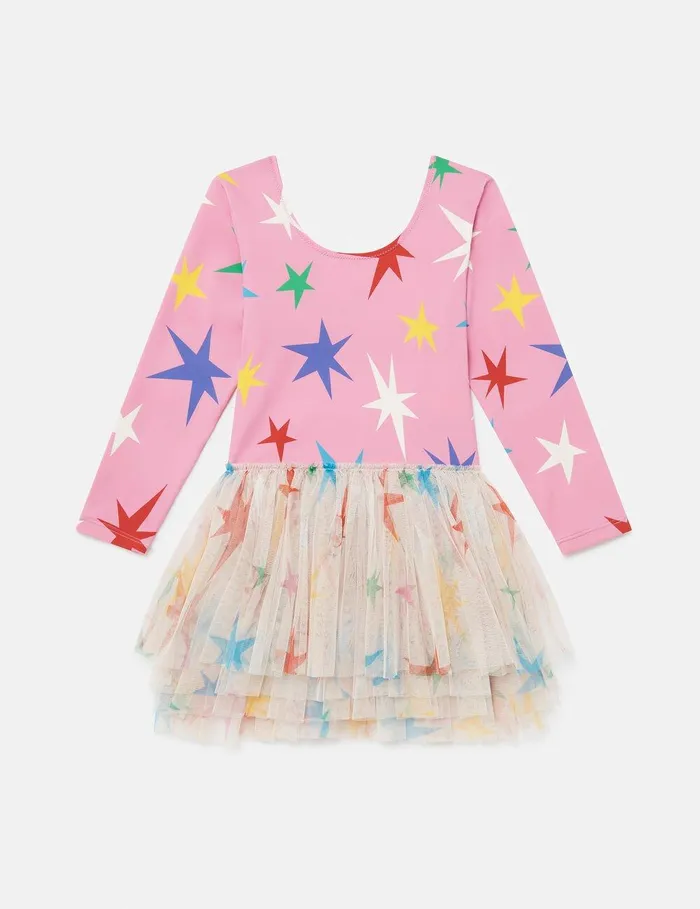 Stella McCartney Dresses and Jumpsuits Kids Star Pattern Tulle Dress Pink