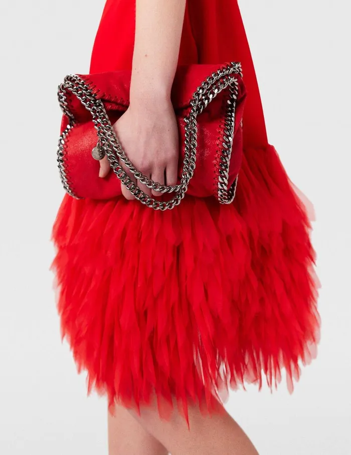 Stella McCartney Dresses Women Sleeveless Feather Midi Dress Lipstick Red Stella McCartney Dresses Women Sleeveless Feather Midi Dress Lipstick Red