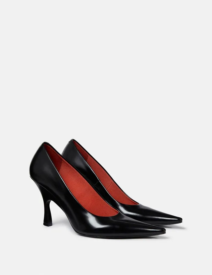 Stella McCartney Heels Women Elsa PointedToe Pump Pitch Black Stella McCartney Heels Women Elsa PointedToe Pump Pitch Black