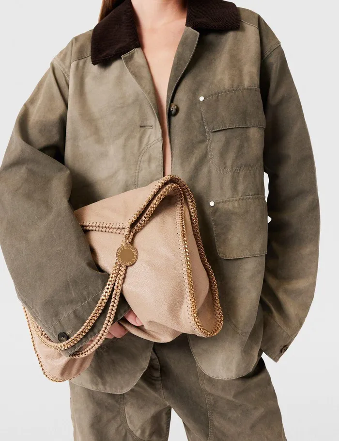 Stella McCartney Iconic Falabella Women Falabella Large Shoulder Tote Bag Buttercream Stella McCartney Iconic Falabella Women Falabella Large Shoulder Tote Bag Buttercream