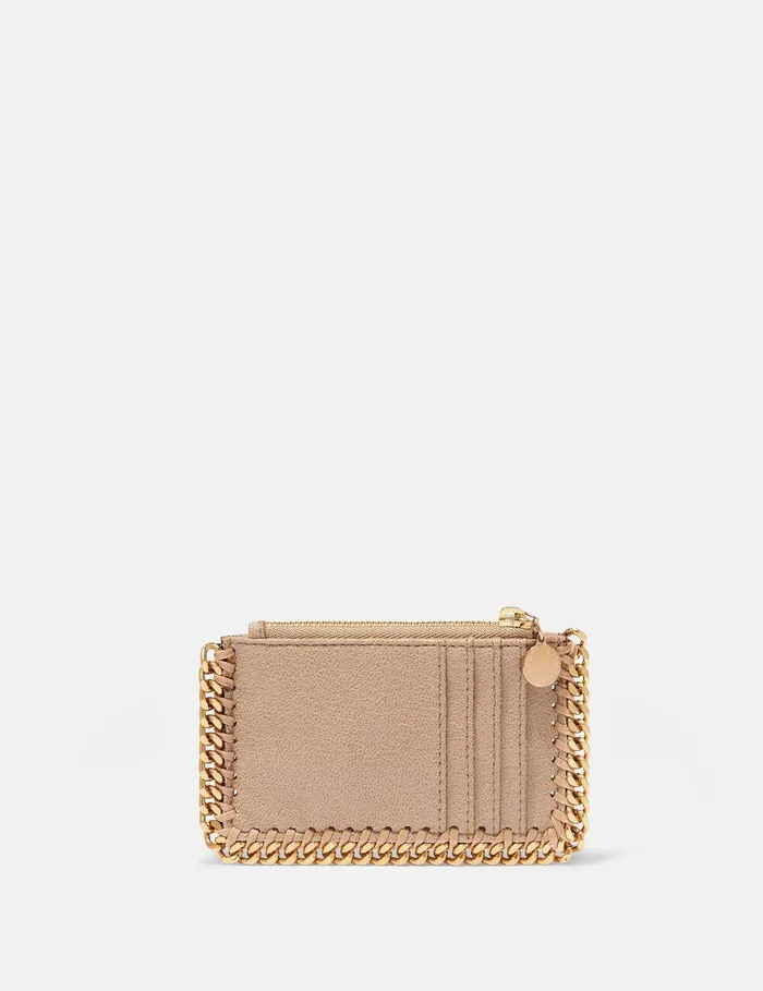 Stella McCartney Iconic Falabella Women Falabella Zip Cardholder Butter Cream