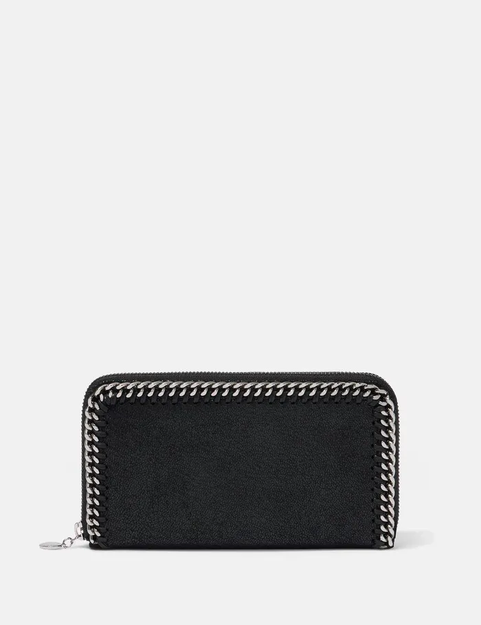 Stella McCartney Iconic Falabella Women Falabella Zip Continental Wallet Black