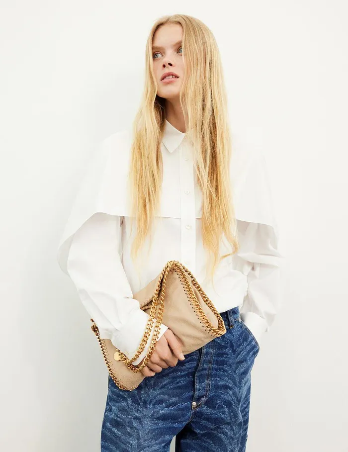 Stella McCartney Mini Bags And Clutches Women Falabella Mini Tote Bag Butter Cream Stella McCartney Mini Bags And Clutches Women Falabella Mini Tote Bag Butter Cream