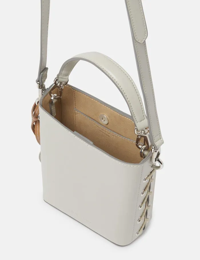 Stella McCartney Mini Bags And Clutches Women Woven Bucket Bag Clay White Stella McCartney Mini Bags And Clutches Women Woven Bucket Bag Clay White