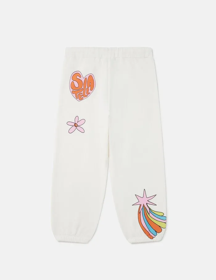 Stella McCartney Pants and Shorts Kids Cosmic Cowboy Sweatpants Ivory Stella McCartney Pants and Shorts Kids Cosmic Cowboy Sweatpants Ivory
