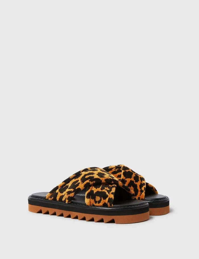 Stella McCartney Sandals Women SneakElyse Leopard Twisted Sandals Leopard Print Stella McCartney Sandals Women SneakElyse Leopard Twisted Sandals Leopard Print