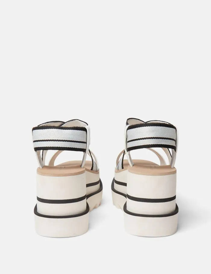 Stella McCartney Sandals Women SneakElyse Striped Platform Sandals Whiteblack Stella McCartney Sandals Women SneakElyse Striped Platform Sandals Whiteblack