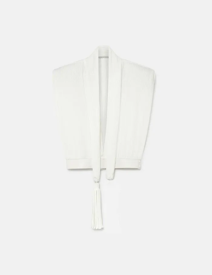 Stella McCartney Shirts And Tops Women Tassel Front Loose Shirt Pure White