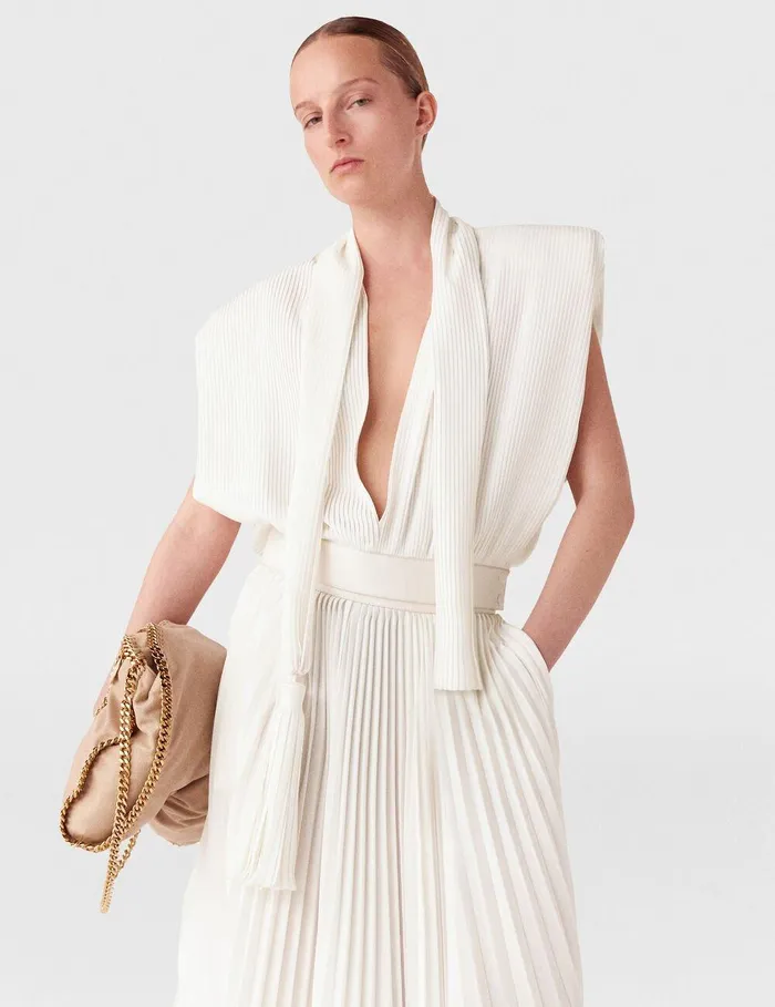 Stella McCartney Shirts And Tops Women Tassel Front Loose Shirt Pure White Stella McCartney Shirts And Tops Women Tassel Front Loose Shirt Pure White
