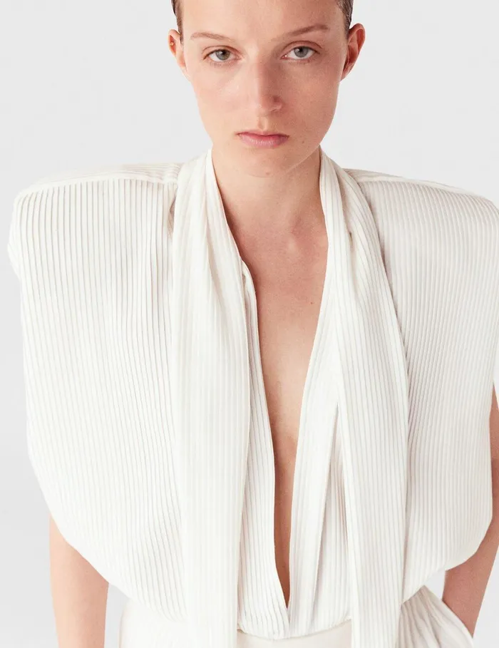 Stella McCartney Shirts And Tops Women Tassel Front Loose Shirt Pure White Stella McCartney Shirts And Tops Women Tassel Front Loose Shirt Pure White