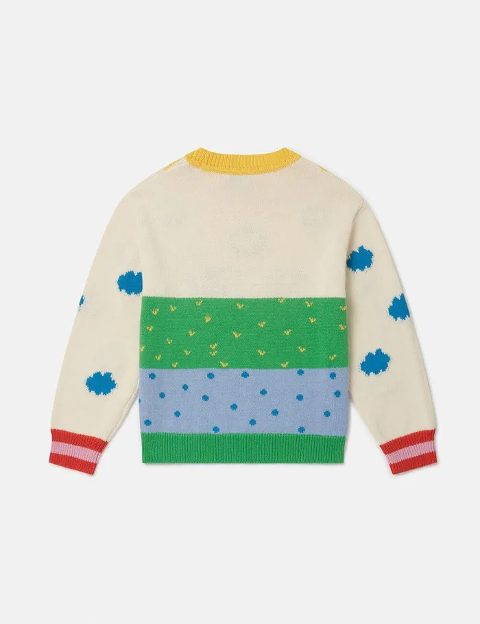 Stella McCartney Sweaters and Cardigans Kids Farmyard Graphic Knitted Sweater Multicolour Stella McCartney Sweaters and Cardigans Kids Farmyard Graphic Knitted Sweater Multicolour