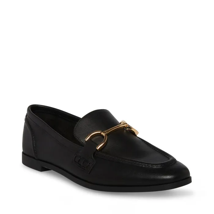 Steve Madden Carrine Black Leather Womens Flats Steve Madden Carrine Black Leather Womens Flats