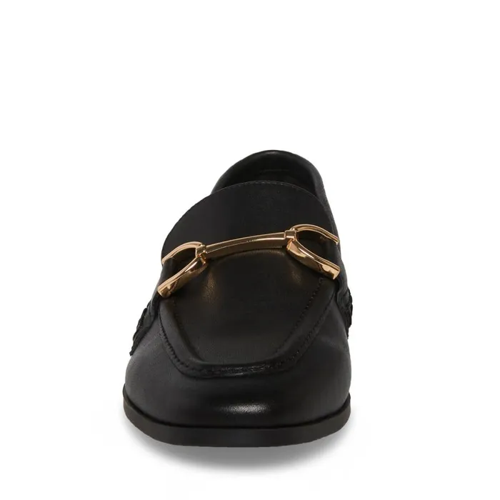 Steve Madden Carrine Black Leather Womens Flats Steve Madden Carrine Black Leather Womens Flats