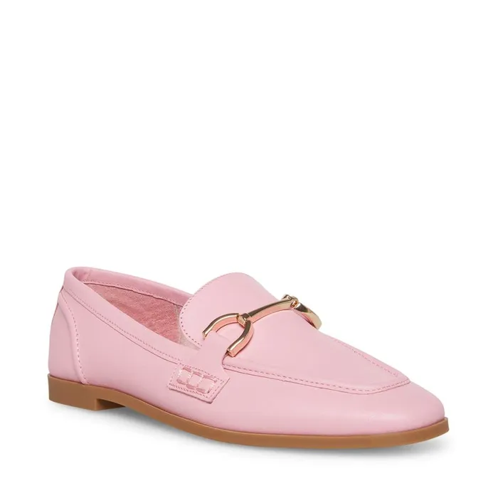 Steve Madden Carrine Pink Leather Womens Flats Steve Madden Carrine Pink Leather Womens Flats