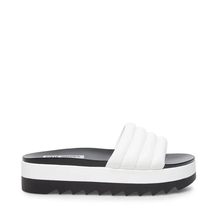 Steve Madden Lazaro White Womens Wedges
