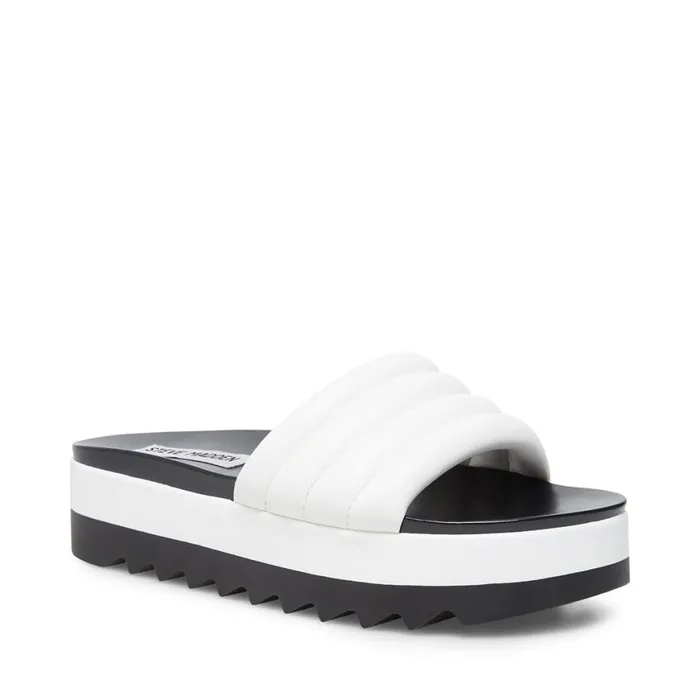 Steve Madden Lazaro White Womens Wedges