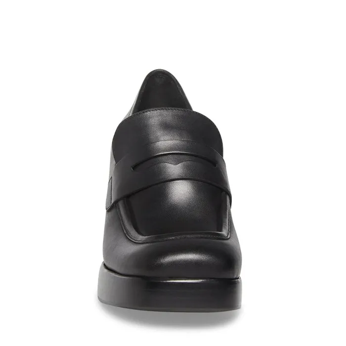 Steve Madden Marla Black Leather Womens Loafers Steve Madden Marla Black Leather Womens Loafers