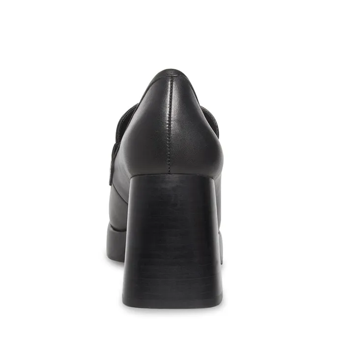 Steve Madden Marla Black Leather Womens Loafers Steve Madden Marla Black Leather Womens Loafers