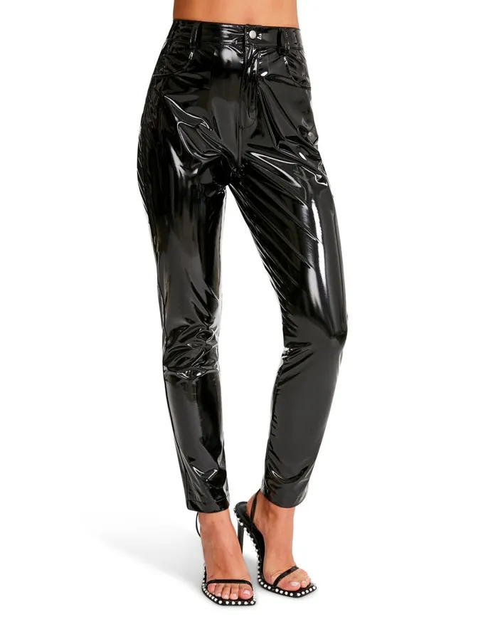Steve Madden Shine Arts Pant Black Patent Womens Bottoms Steve Madden Shine Arts Pant Black Patent Womens Bottoms