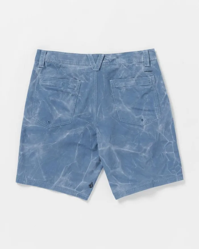 Stone Faded Hybrid Shorts 8211 Blueberry Mens Volcom Shorts