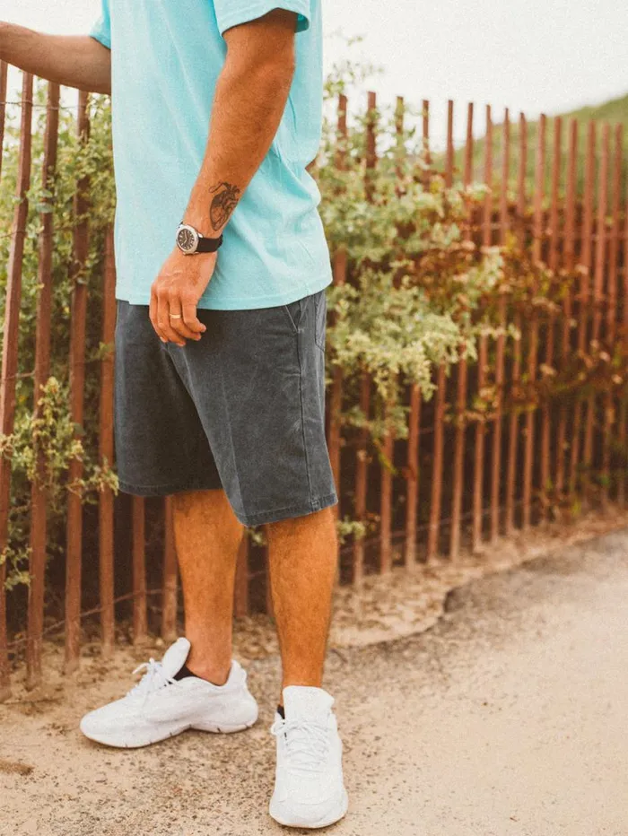 Stone Faded Hybrid Shorts 8211 Stealth Mens Volcom Shorts