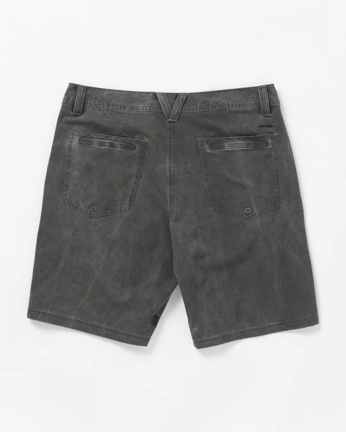 Stone Faded Hybrid Shorts 8211 Stealth Mens Volcom Shorts