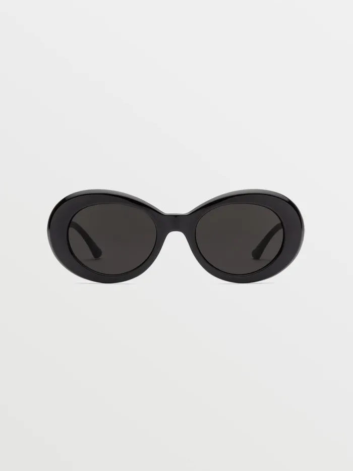 Stoned Sunglasses 8211 Gloss BlackGray MensWomens Volcom Sunglasses