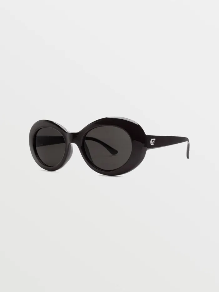 Stoned Sunglasses 8211 Gloss BlackGray MensWomens Volcom Sunglasses