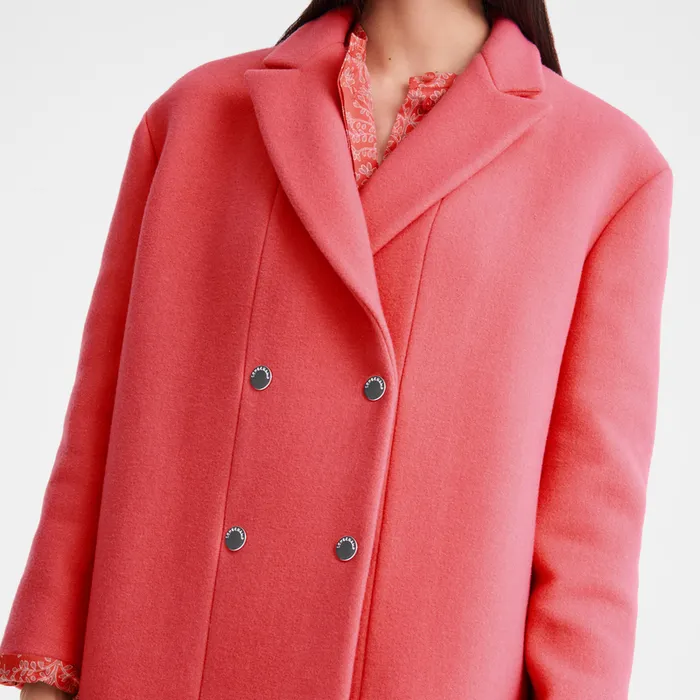 Straight peacoat Blush Coats and Jackets Longchamp Women Straight peacoat Blush Coats and Jackets Longchamp Women