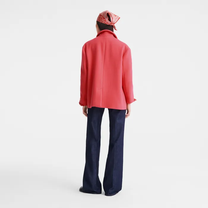 Straight peacoat Blush Coats and Jackets Longchamp Women Straight peacoat Blush Coats and Jackets Longchamp Women
