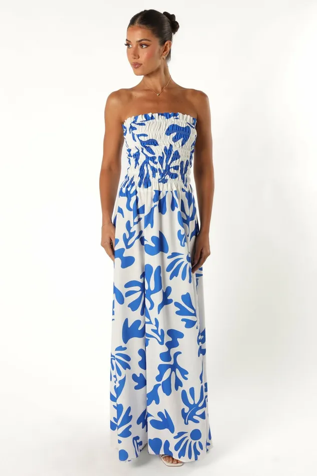 Strapless Dresses Petal and Pup Women Mikaela Maxi Dress Botanica Print