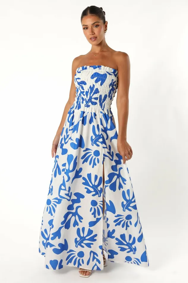 Strapless Dresses Petal and Pup Women Mikaela Maxi Dress Botanica Print