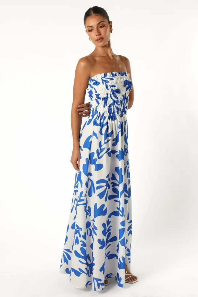 Strapless Dresses Petal and Pup Women Mikaela Maxi Dress Botanica Print