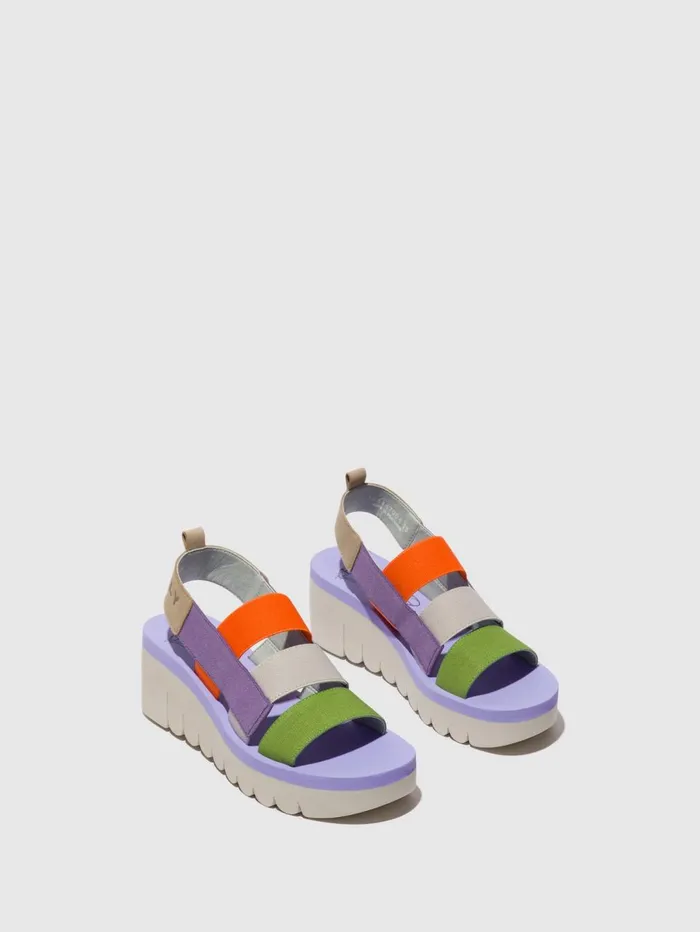 Strappy Sandals YERE847FLY MULTI VIOLA Women Fly London Sandals