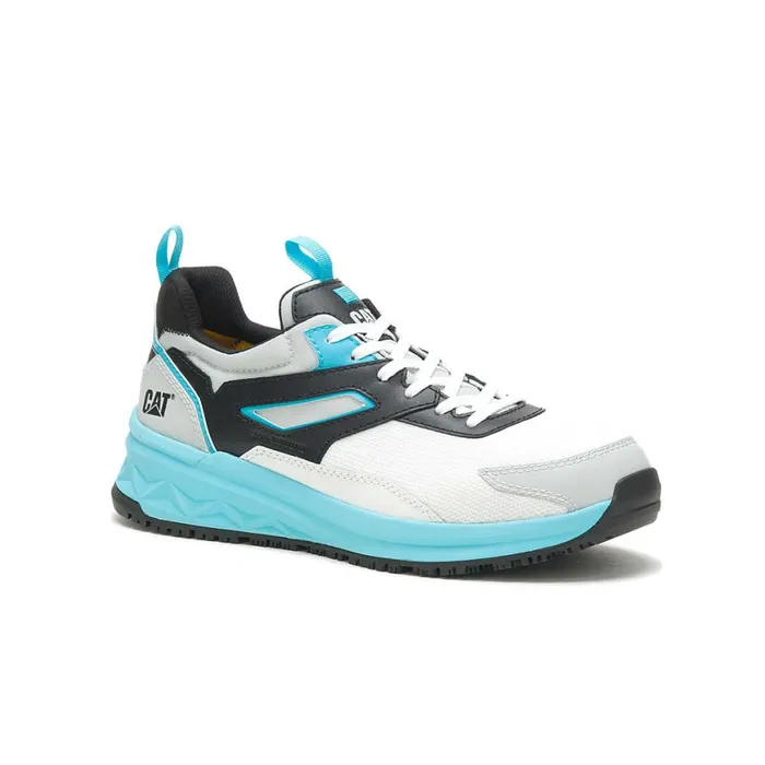 Streamline Runner Carbon Composite Toe Work Shoe Bright Whiteblue Men Cat Footwear Shoes