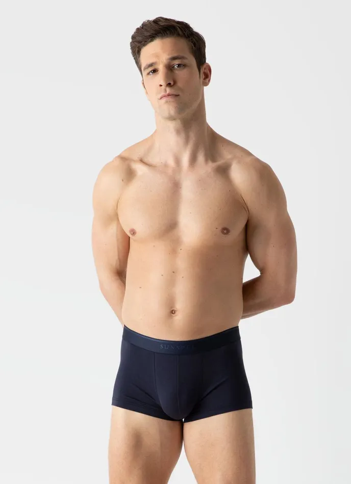 Stretch Cotton Trunks Navy Men SUNSPEL Trunks and Shorts