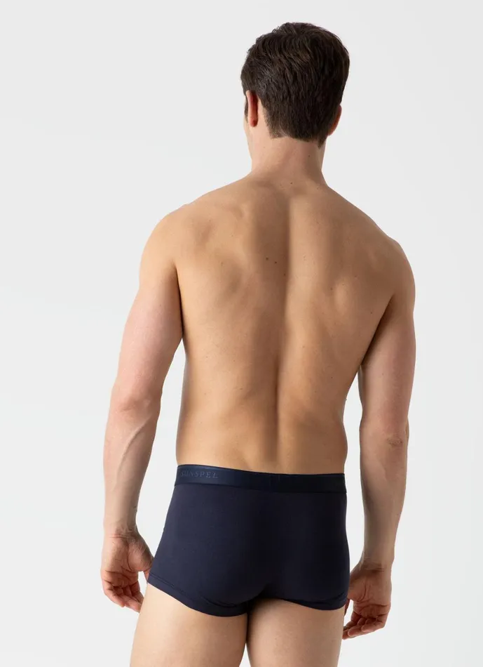Stretch Cotton Trunks Navy Men SUNSPEL Trunks and Shorts